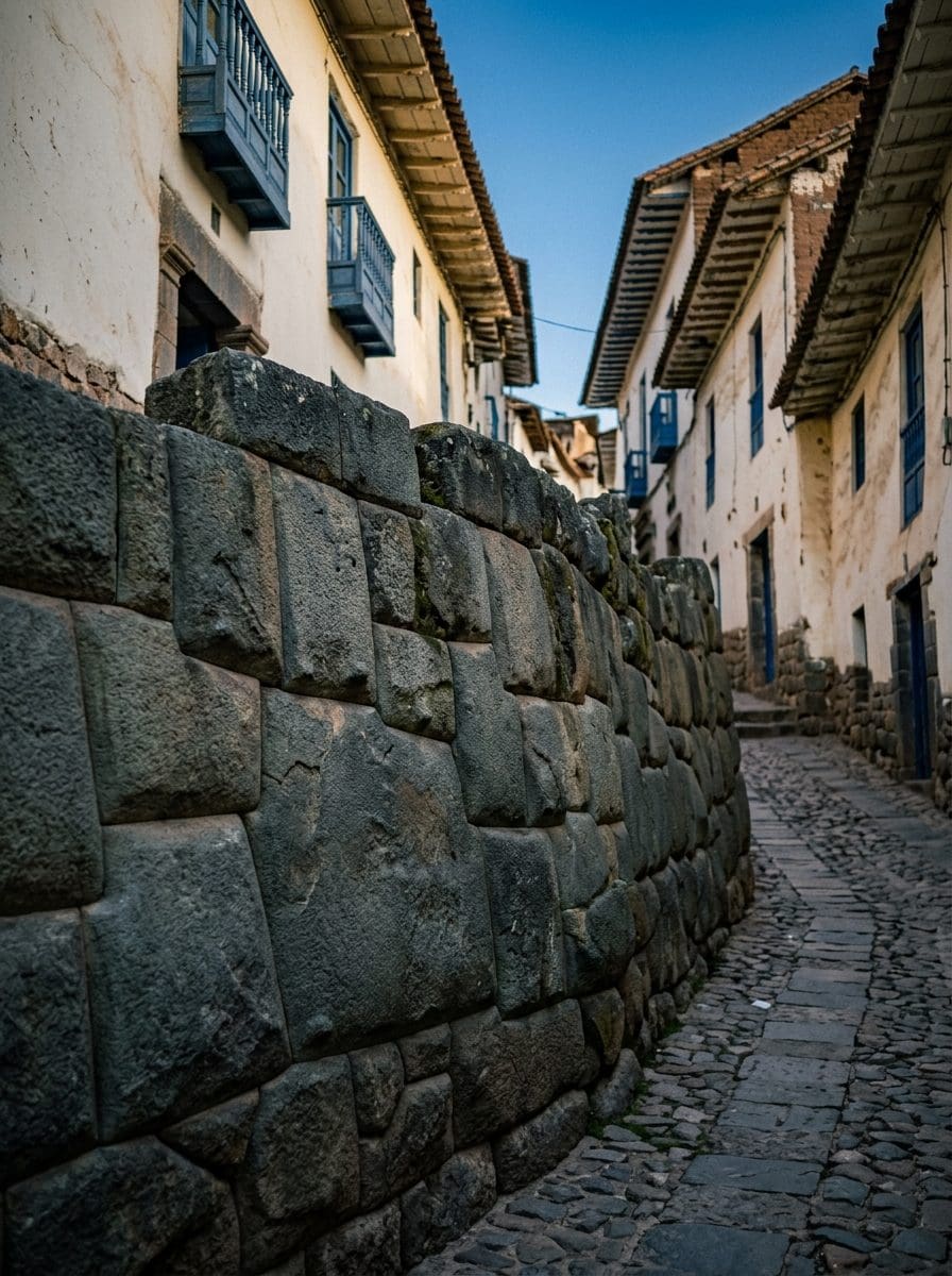 Mur inca en pierres polygonales dans une ruelle de Cusco
