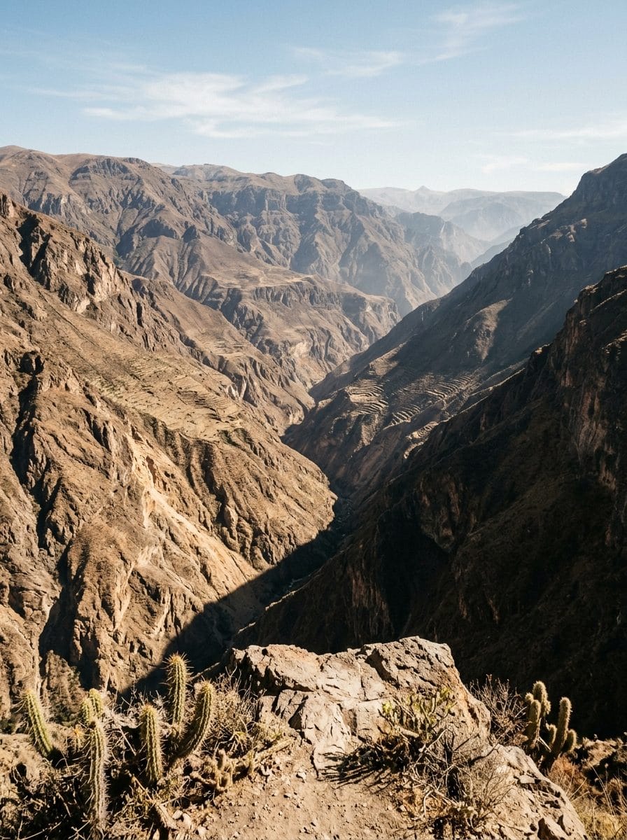 Gorge du canyon de Colca vue de face